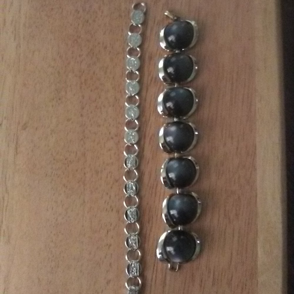 2 Vintage Silver-Tone Bracelets FINAL PRICE